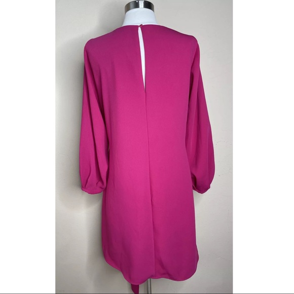 Zara Fuchsia Belted Mini Dress Large - Picture 2 of 7